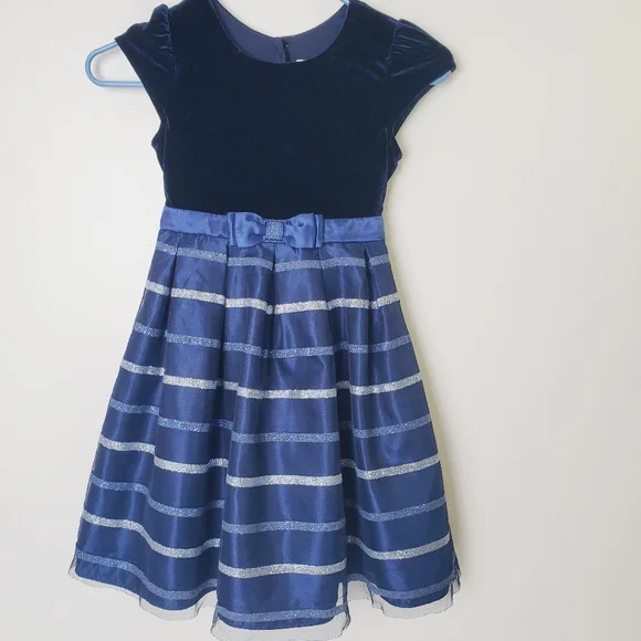 jona michelle blue dress Navy Slip Dress – BLANK main image 1